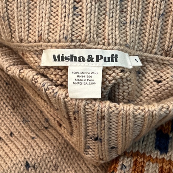 Misha and Puff women’s camel fair isle pants S - Picture 4 of 4